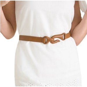 Chico's Front-Hook Boho Coastal Leather Belt Size L NWT $59